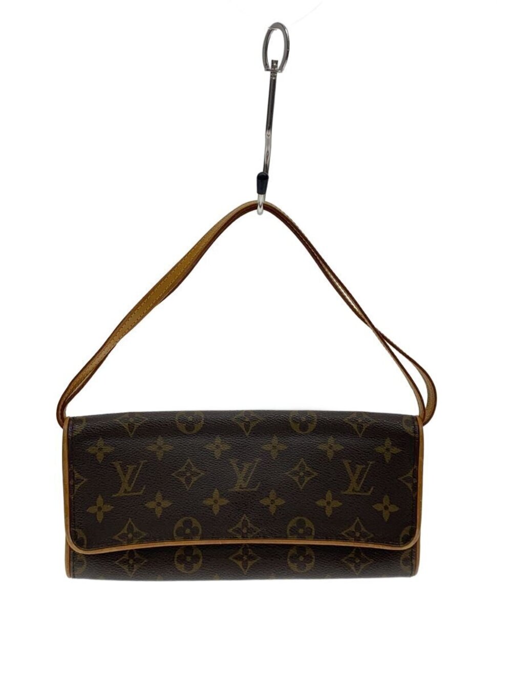 LOUIS VUITTON Pochette Twin Monogram Canvas Brown